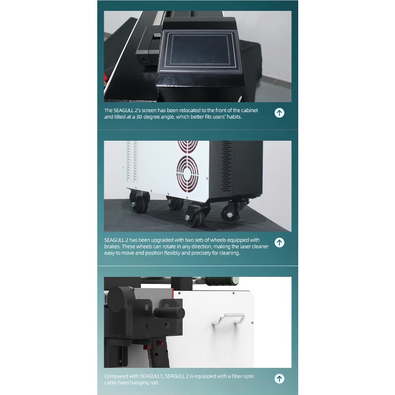 Industrial Laser Cleaning - Tragbare 300W-Pulsfaser-Laserreinigungsmaschine, industrielle Oberflächenerneuerungsgeräte für Metall,